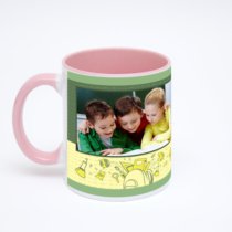 Розовая кружка с фотопечатью
