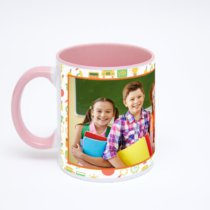 Розовая кружка с фотопечатью