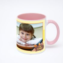 Розовая кружка с фотопечатью