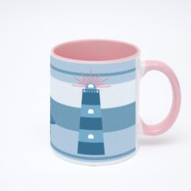 Розовая кружка с фотопечатью