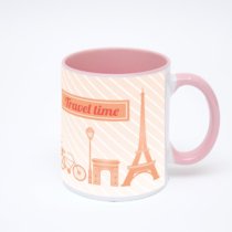 Розовая кружка с фотопечатью
