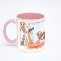 Розовая кружка с фотопечатью