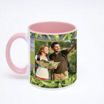 Розовая кружка с фотопечатью