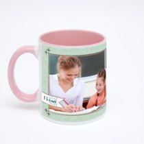 Розовая кружка с фотопечатью