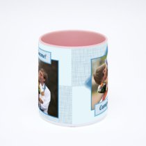 Розовая кружка с фотопечатью
