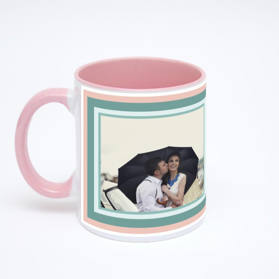 Розовая кружка с фотопечатью