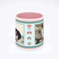 Розовая кружка с фотопечатью