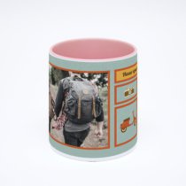 Розовая кружка с фотопечатью