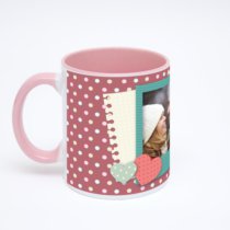 Розовая кружка с фотопечатью