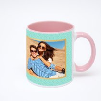 Розовая кружка с фотопечатью