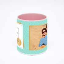 Розовая кружка с фотопечатью