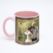 Розовая кружка с фотопечатью