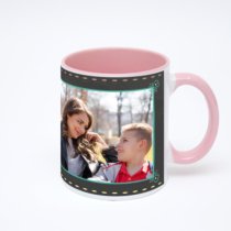 Розовая кружка с фотопечатью