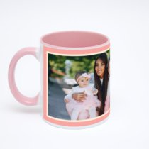 Розовая кружка с фотопечатью