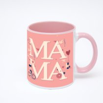 Розовая кружка с фотопечатью