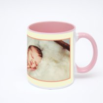 Розовая кружка с фотопечатью