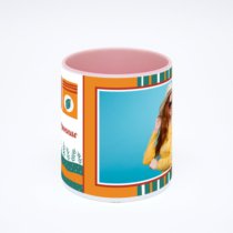 Розовая кружка с фотопечатью