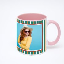 Розовая кружка с фотопечатью