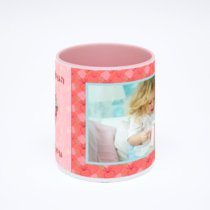 Розовая кружка с фотопечатью