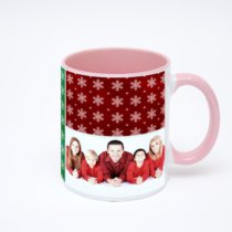 Розовая кружка с фотопечатью