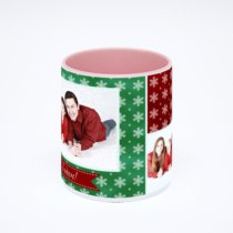 Розовая кружка с фотопечатью