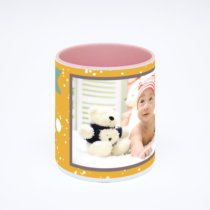 Розовая кружка с фотопечатью