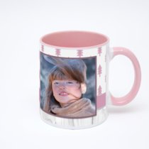 Розовая кружка с фотопечатью