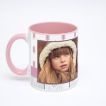 Розовая кружка с фотопечатью