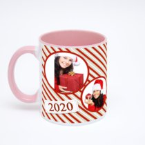 Розовая кружка с фотопечатью