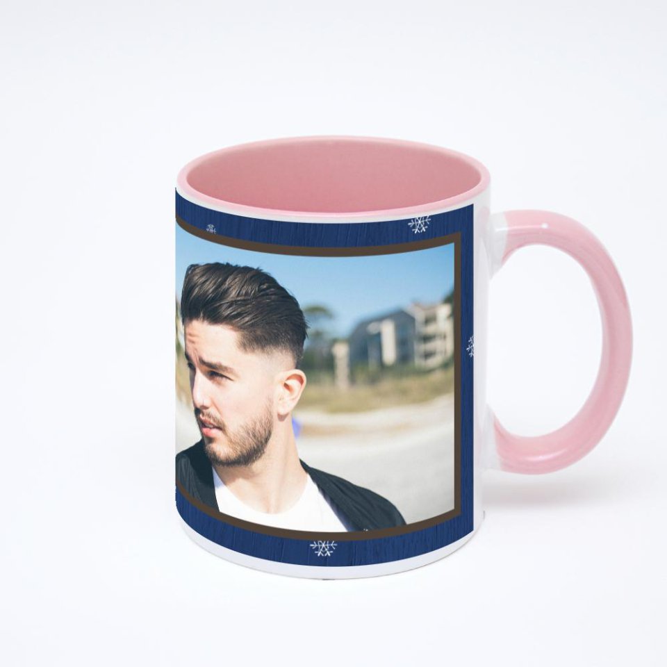 Розовая кружка с фотопечатью