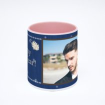 Розовая кружка с фотопечатью
