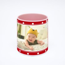 Розовая кружка с фотопечатью