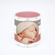 Розовая кружка с фотопечатью