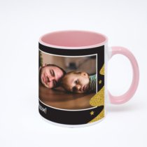 Розовая кружка с фотопечатью