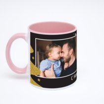 Розовая кружка с фотопечатью