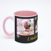 Розовая кружка с фотопечатью