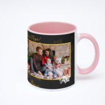 Розовая кружка с фотопечатью
