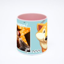 Розовая кружка с фотопечатью