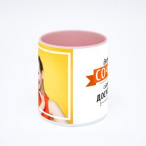 Розовая кружка с фотопечатью