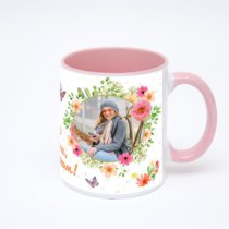 Розовая кружка с фотопечатью