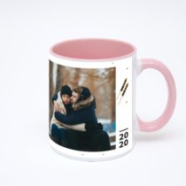 Розовая кружка с фотопечатью