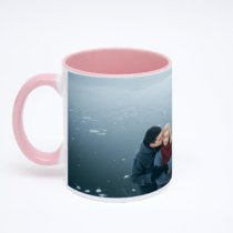 Розовая кружка с фотопечатью