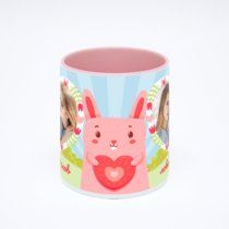 Розовая кружка с фотопечатью