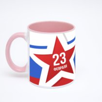 Розовая кружка с фотопечатью