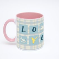 Розовая кружка с фотопечатью