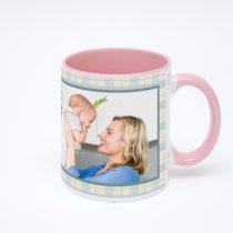 Розовая кружка с фотопечатью
