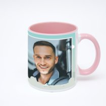 Розовая кружка с фотопечатью
