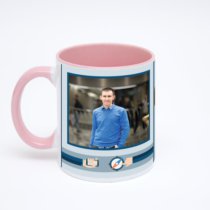 Розовая кружка с фотопечатью