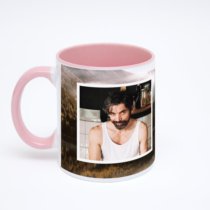 Розовая кружка с фотопечатью