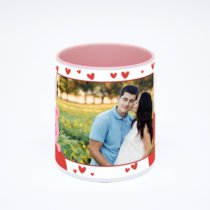 Розовая кружка с фотопечатью